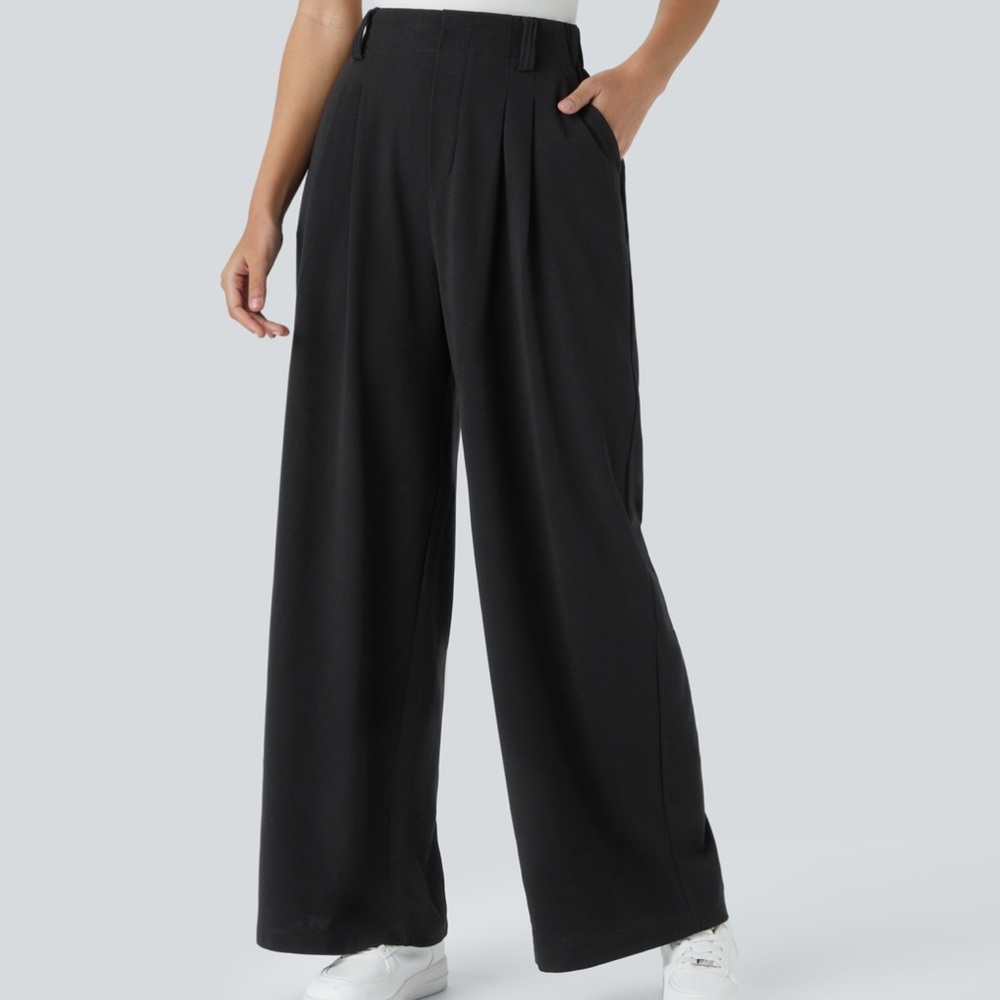 HALARA Black Wide Leg High-Waisted Pants